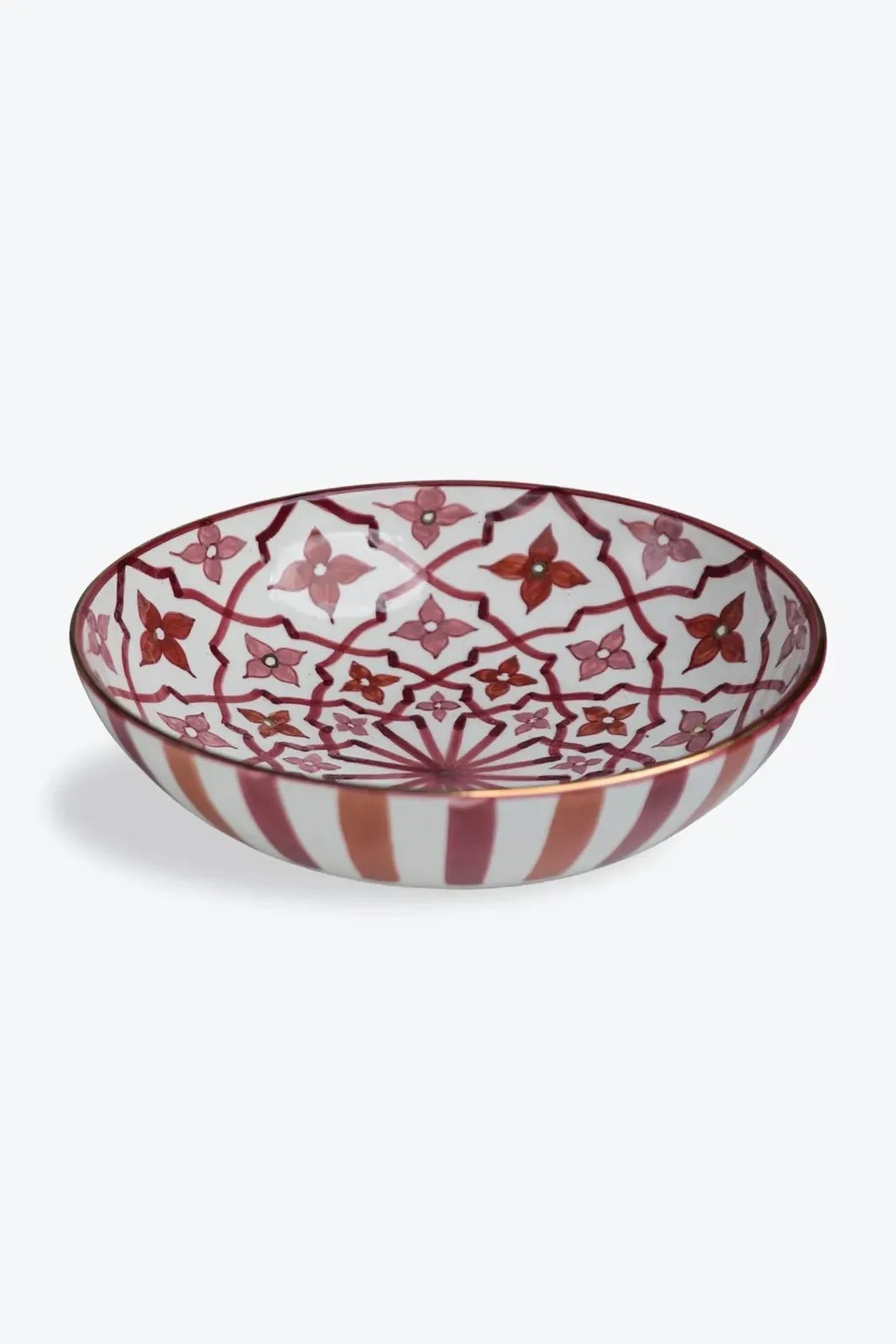 Petit saladier bas en céramique artisanale marocaine fait main