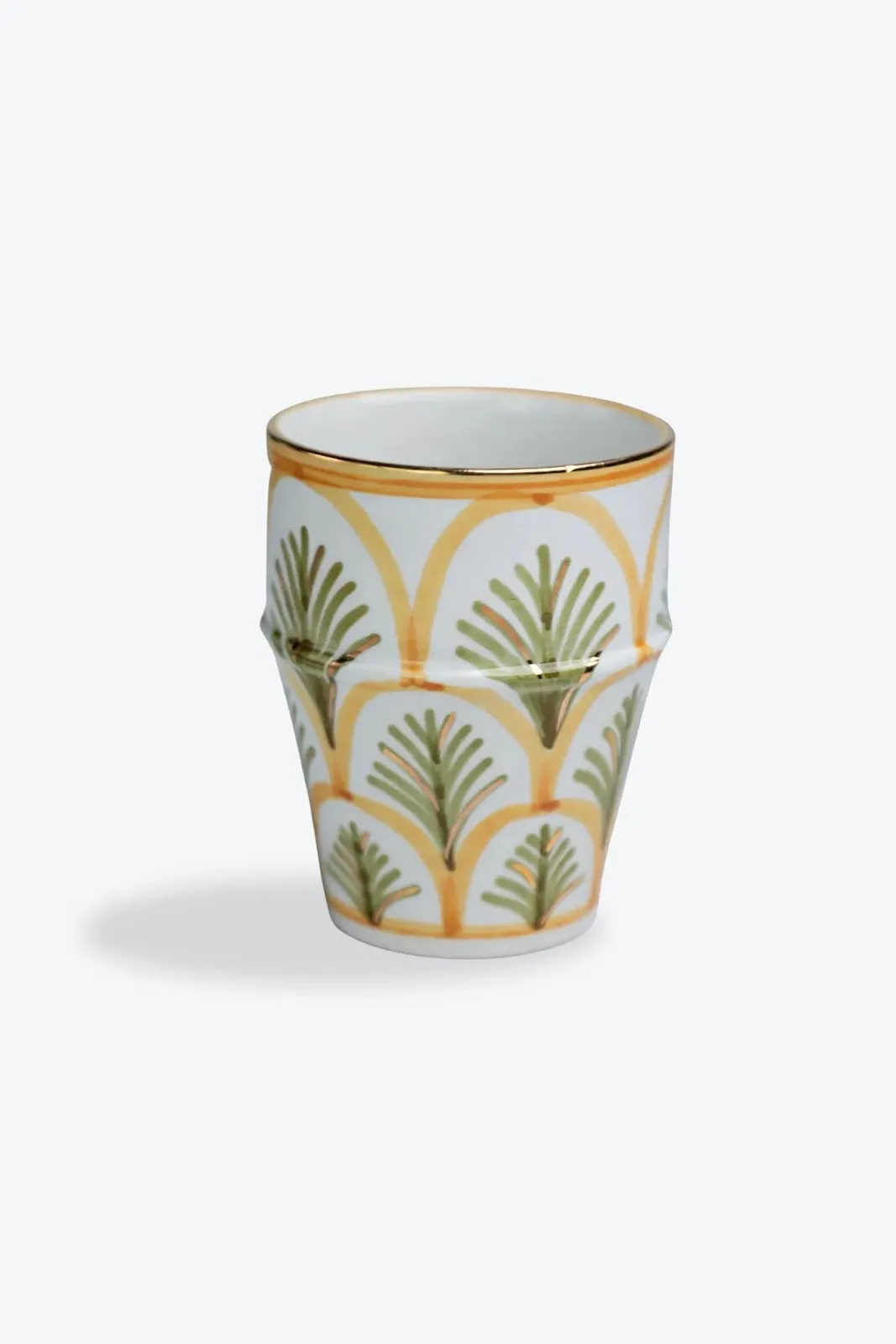 Grande tasse en céramique artisanale marocaine décorée main or 12 carats