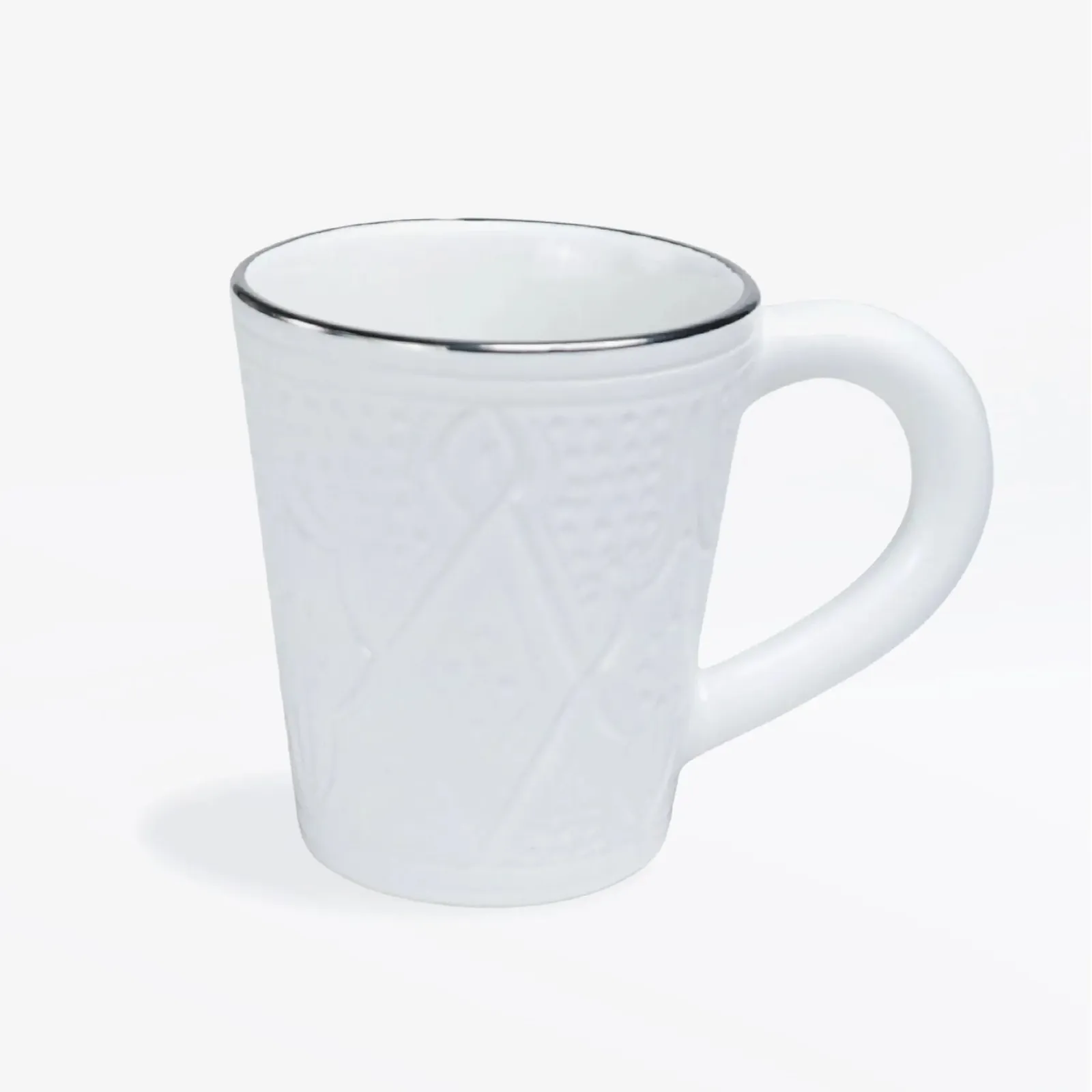 Grand mug artisanal marocain en céramique dorée fait main