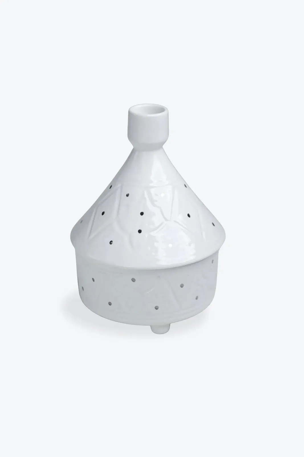 Boîte tajine moyenne en céramique artisanale marocaine avec motifs traditionnels