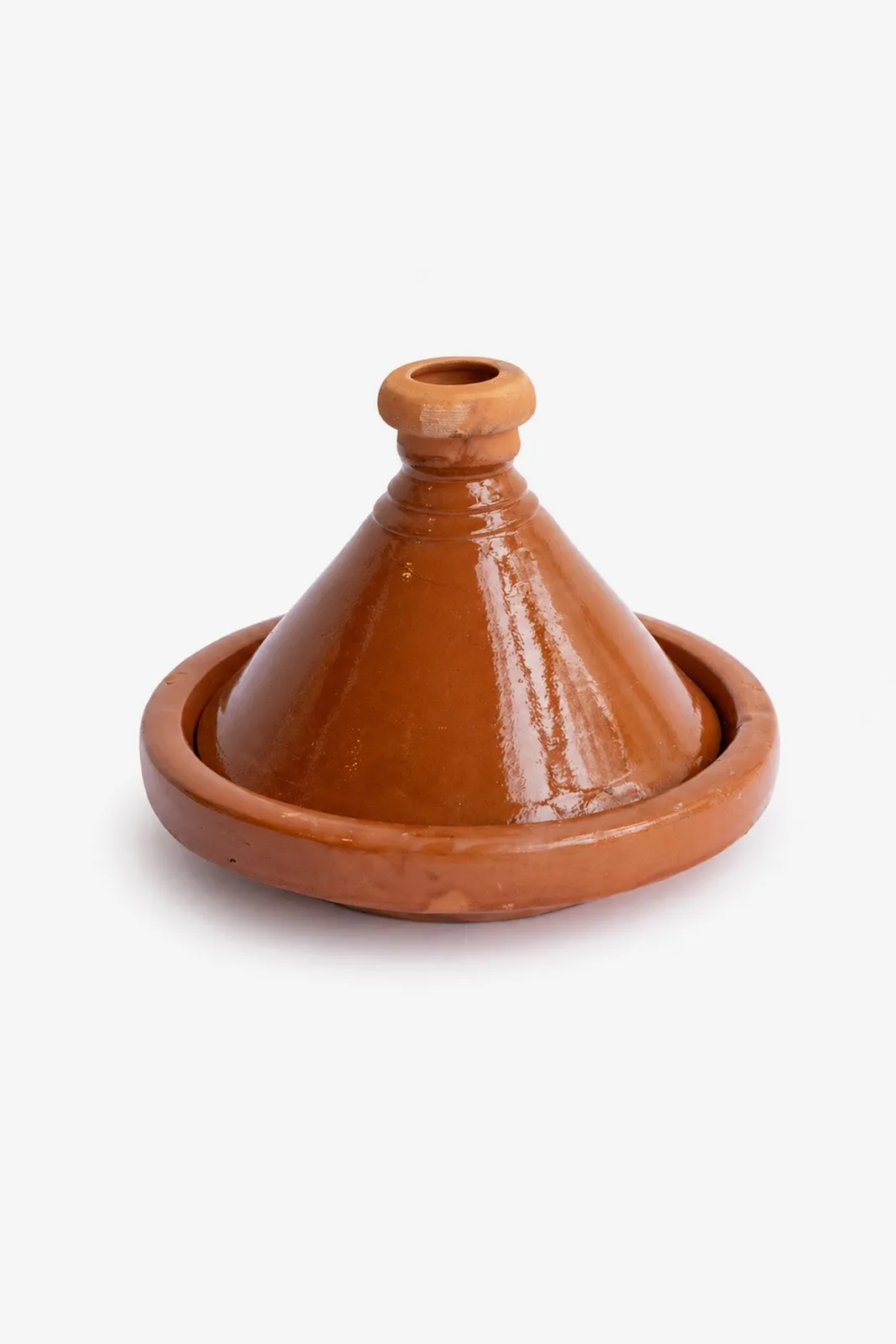 tajine en terre cuite fait main sans support pour cuisson traditionnelle