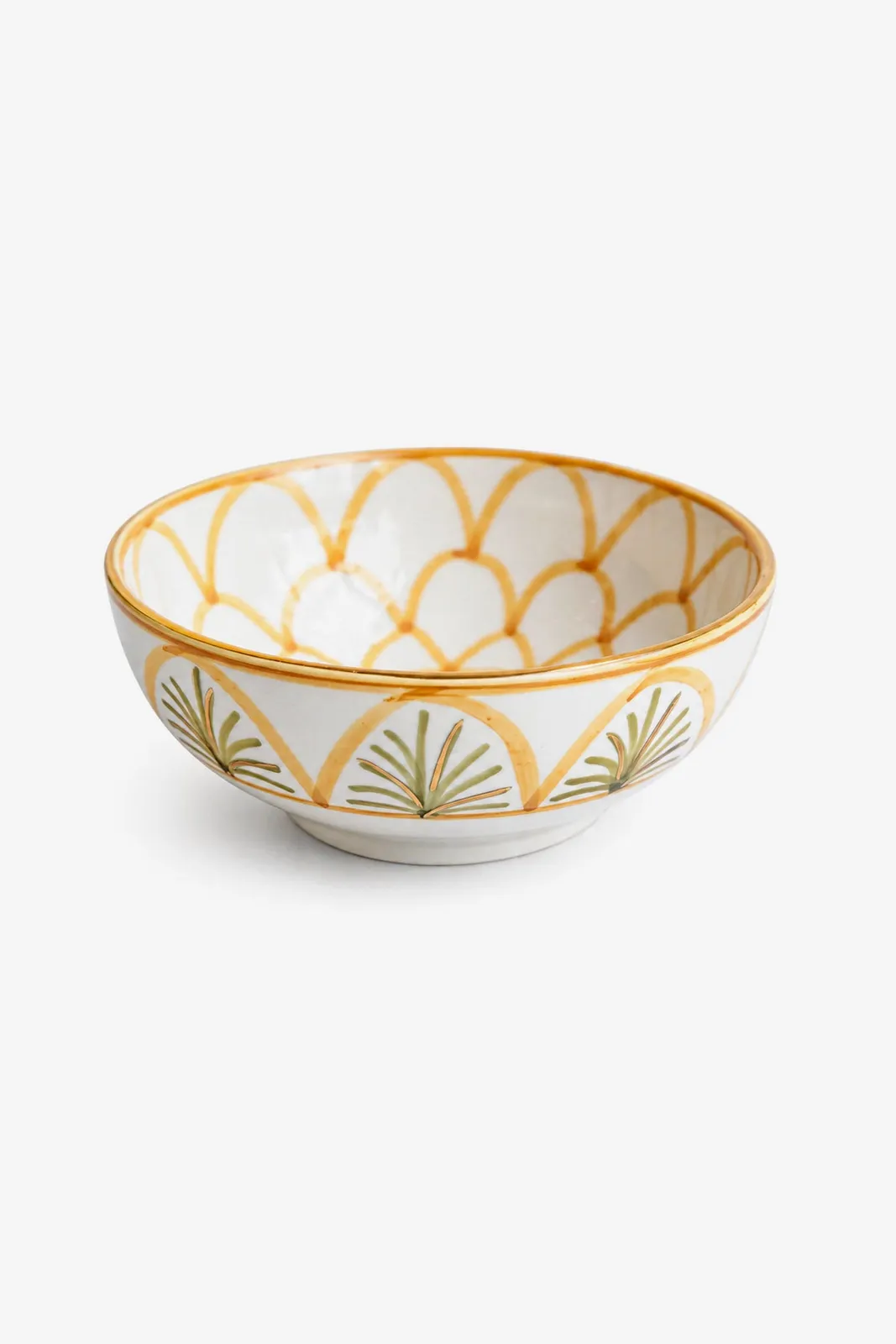 Grand bol bas en céramique marocaine artisanale de couleur traditionnelle