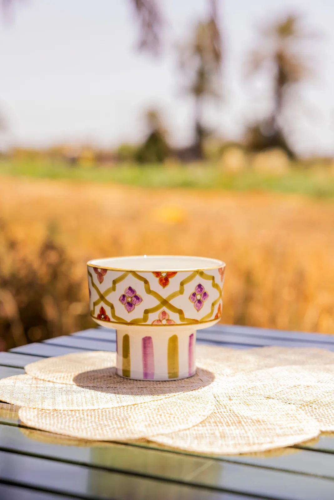 Petit bol apéritif en céramique artisanale avec motifs Chabi-Chic